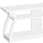 60" White Wood Open Shelving TV Stand