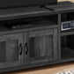 59" Black Cabinet Enclosed Storage TV Stand