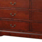 60" Black Solid and Manufactured Wood Six Drawer Double Dresser