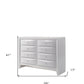 59" White Solid and Manufactured Wood Eight Drawer Double Dresser