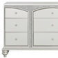 66" Platinum Manufactured Wood Nine Drawer Dresser