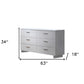 63" White Wood Six Drawer Double Dresser