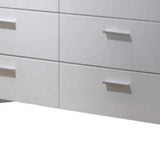 63" White Wood Six Drawer Double Dresser