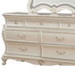 66" Pearl Solid and Manufactured Wood Seven Drawer Triple Dresser
