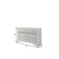 63" White Manufactured Wood Nine Drawer Triple Dresser