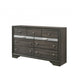 63" Black Manufactured Wood Nine Drawer Gentlemans Chest