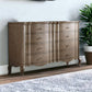 64" Taupe Solid and Manufactured Wood Eight Drawer Double Dresser