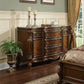69" Brown Solid and Manufactured Wood Five Drawer Triple Dresser