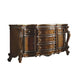 69" Brown Solid and Manufactured Wood Five Drawer Triple Dresser