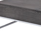 47" Gray and Silver Wood Lift Top Frame Coffee Table