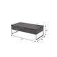 47" Gray and Silver Wood Lift Top Frame Coffee Table