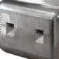 52" Silver Aluminum Solid Coffee Table With Drawer