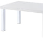 47" White and Silver Wood And Metal Frame Coffee Table With Shelf