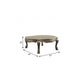 54" Gold and Bone Wood Coffee Table