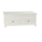 48" White Wood Lift Top Solid Coffee Table With Two Drawers