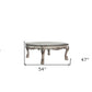 54" Bone Wood Coffee Table