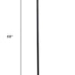 68" Dark Bronze Floor Lamp With Amber Solid Color Beveled Glass Drum Shade