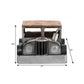 42" Grey And Brown Vintage Style Truck Solid Wood and Metal Coffee Table