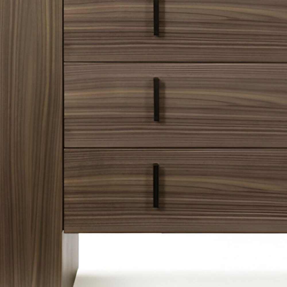 55" Brown Wood Three Drawer Dresser
