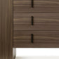 55" Brown Wood Three Drawer Dresser