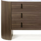 55" Brown Wood Three Drawer Dresser