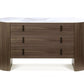 55" Brown Wood Three Drawer Dresser