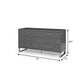 59" Grey Solid And Manufactured Wood Six Drawer Dresser