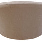 44" Sand Linen Upholstered Swivel Round Accent Chair And Toss Pillows