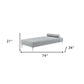 74" Gray Velvet Convertible Futon Sofa With Toss Pillow