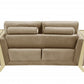 90" Beige Velvet Sofa With Gold Legs