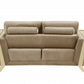 90" Beige Velvet Sofa With Gold Legs