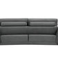 90" Gray Velvet Sofa With Silver Legs
