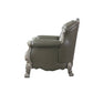 45" Champagne Faux Leather Arm Chair