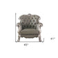 45" Champagne Faux Leather Arm Chair