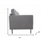 41" Light Gray and Black Linen Arm Chair