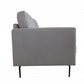 41" Light Gray and Black Linen Arm Chair