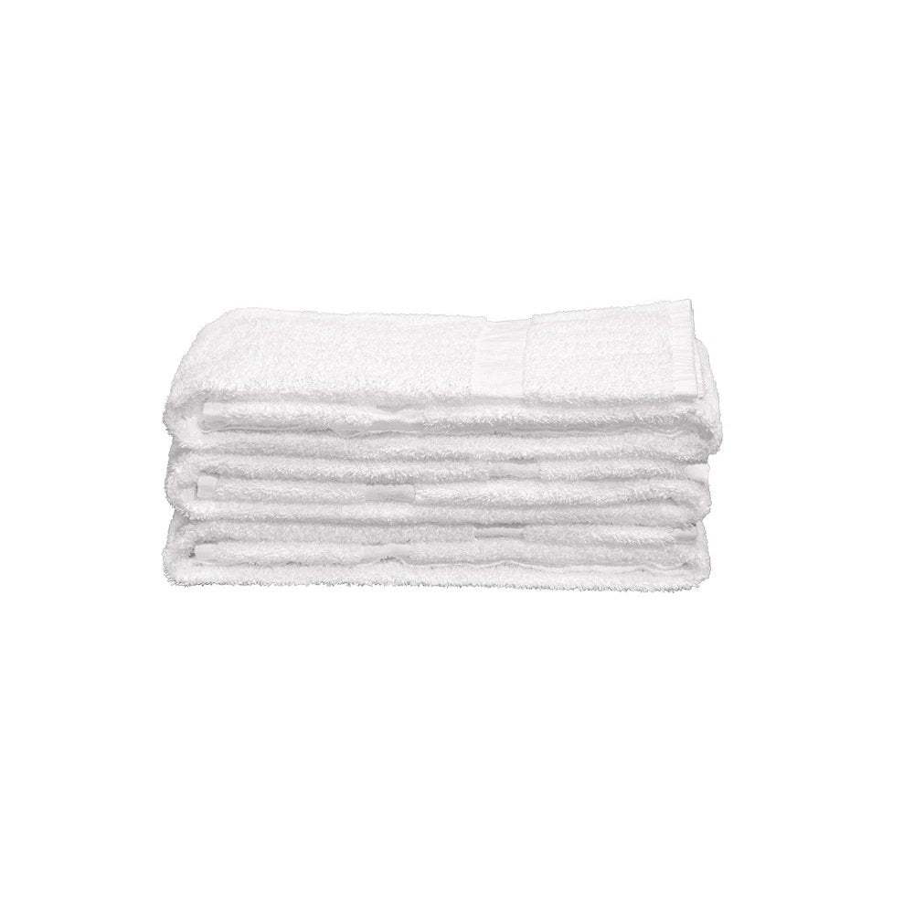 Set of Twelve White Cotton 15" X 25" Hand Towel Set