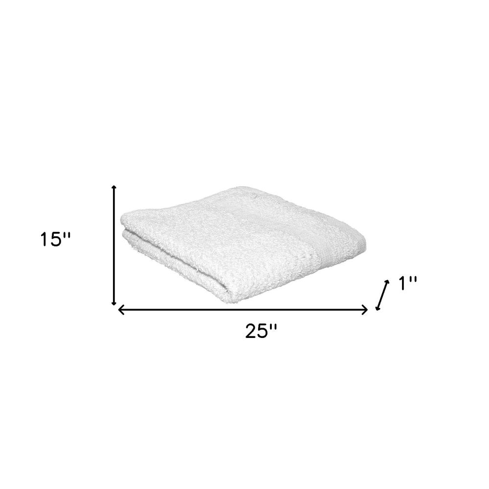 Set of Twelve White Cotton 15" X 25" Hand Towel Set