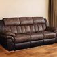 91" Espresso Microfiber Reclining Sofa With Black Legs
