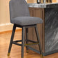 30" Gray Solid Wood Bar Height Swivel Bar Chair