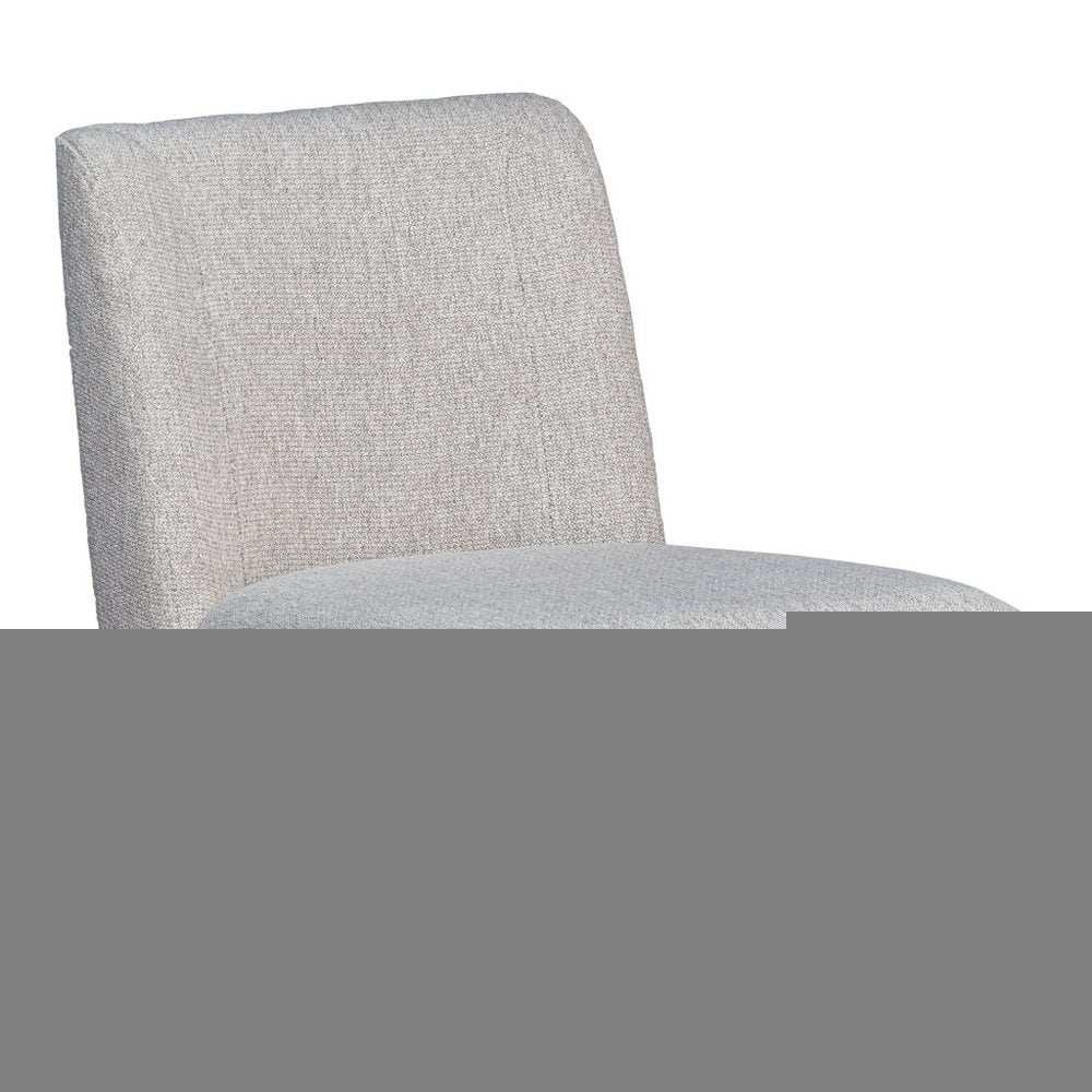 26" Taupe and Brown Solid Wood Counter Height Swivel Bar Chair