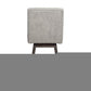 26" Brown and Gray Fabric and Solid Wood Counter Height Swivel Bar Chair