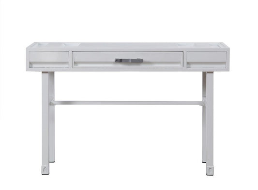 47" White Iron Vanity Table