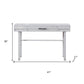 47" White Iron Vanity Table