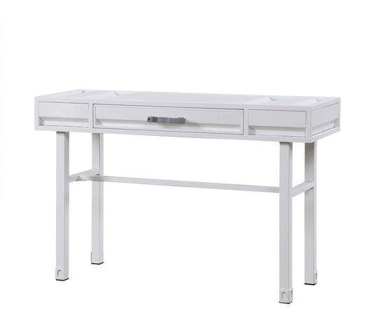 47" White Iron Vanity Table