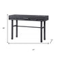 47" Gunmetal Iron And Wood Vanity Table