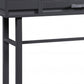 47" Gunmetal Iron And Wood Vanity Table