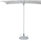 8' White Polyester Square Market Patio Umbrella