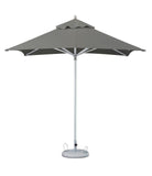 8' Charcoal Polyester Square Market Patio Umbrella