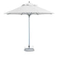 10' White Polyester Round Market Patio Umbrella